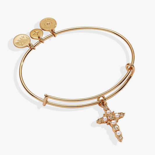 Alex and Ani Pearl Cross Bangle