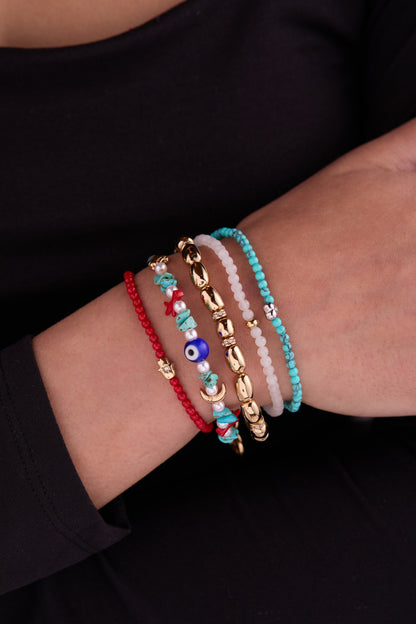 Alex and Ani Coral Hamsa Mini Stretch Bracelet