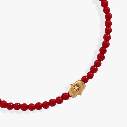 Alex and Ani Coral Hamsa Mini Stretch Bracelet