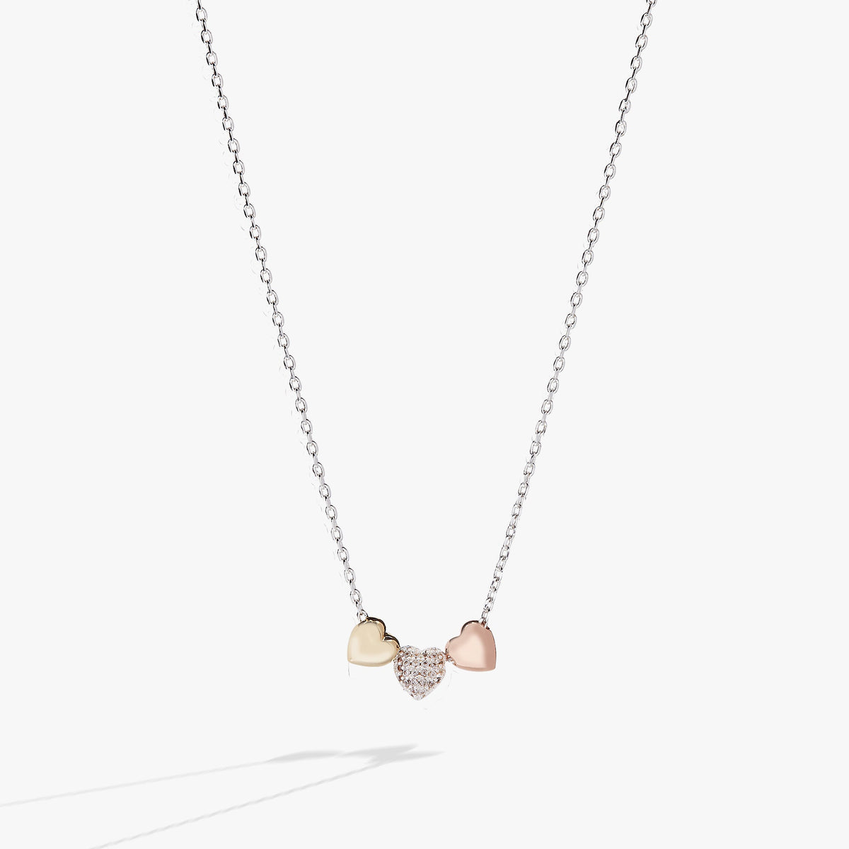 Alex and Ani Crystal Heart Slider Necklace