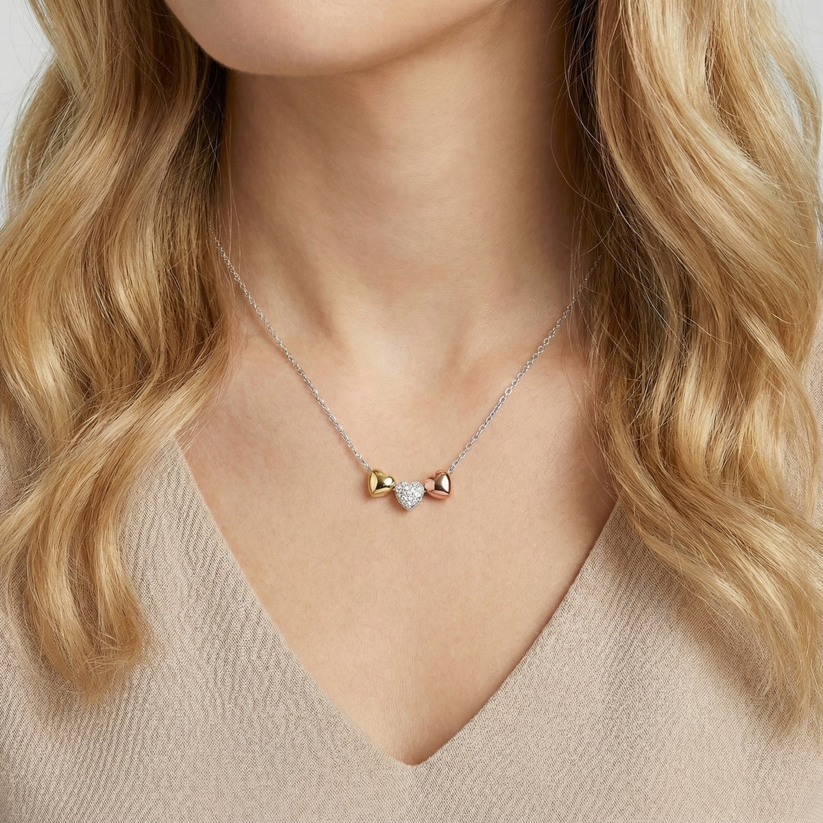 Alex and Ani Crystal Heart Slider Necklace