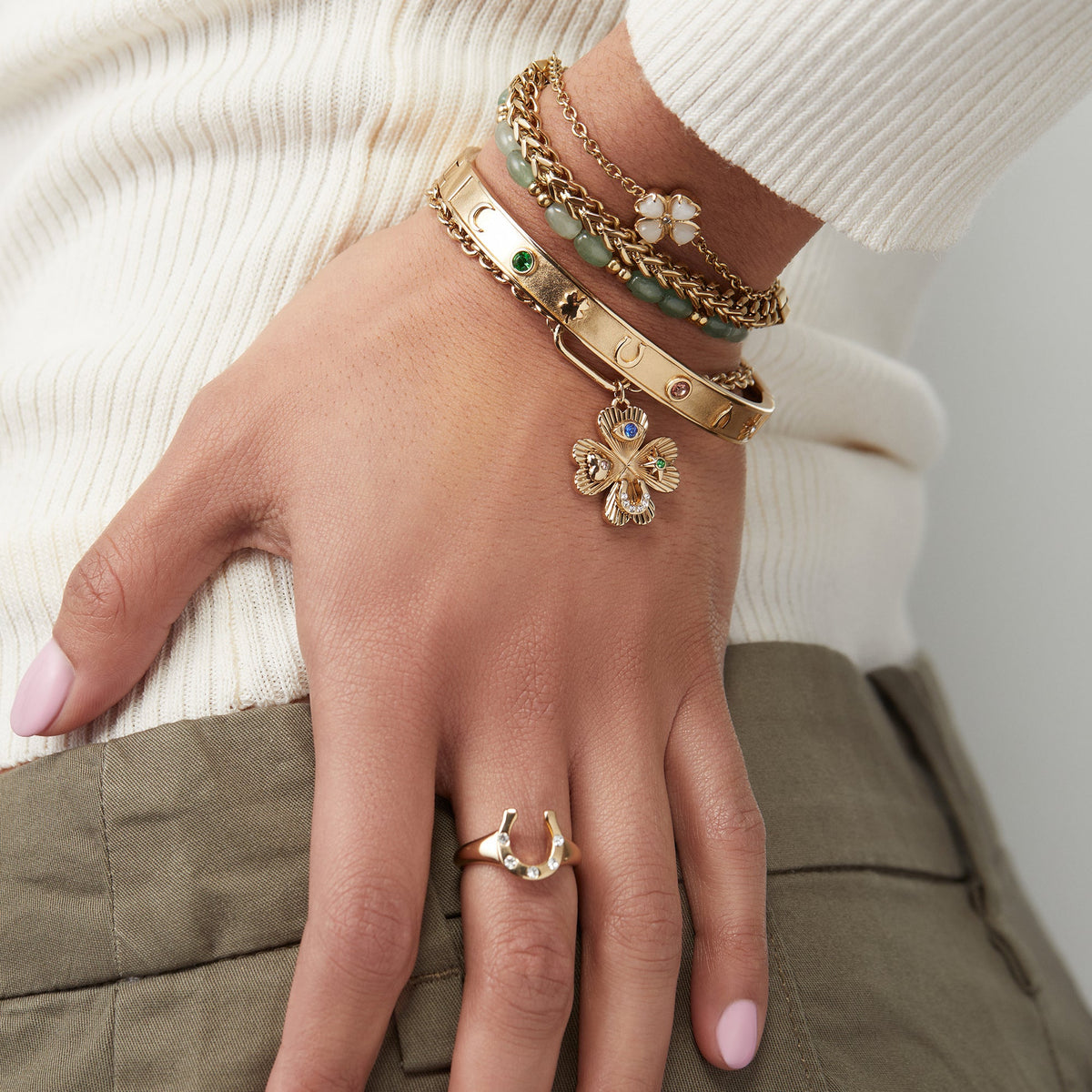 Alex and Ani Lucky Hinge Bangle