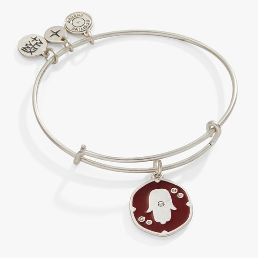 Alex and Ani Glass Crystal Hamsa Charm Bangle