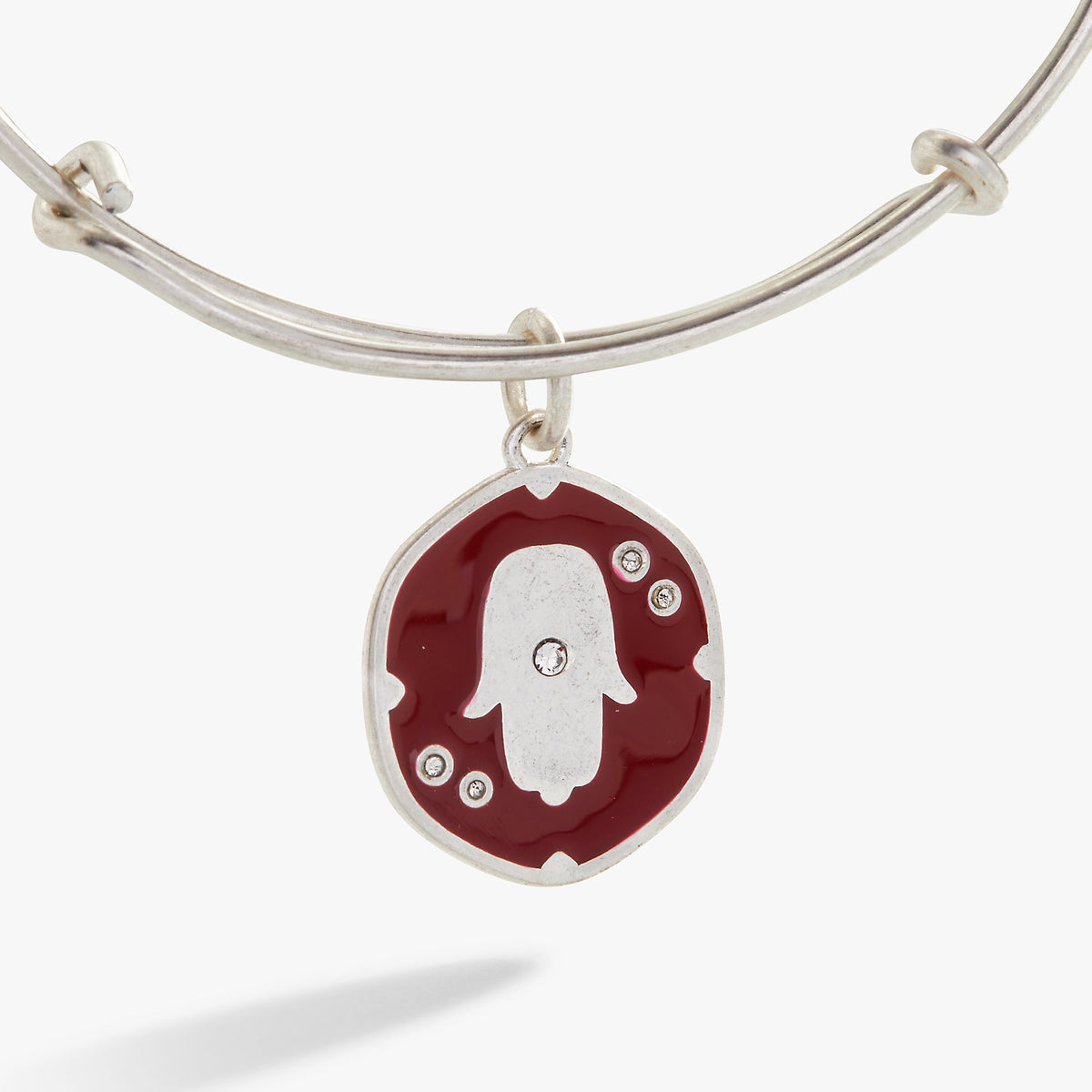 Alex and Ani Glass Crystal Hamsa Charm Bangle