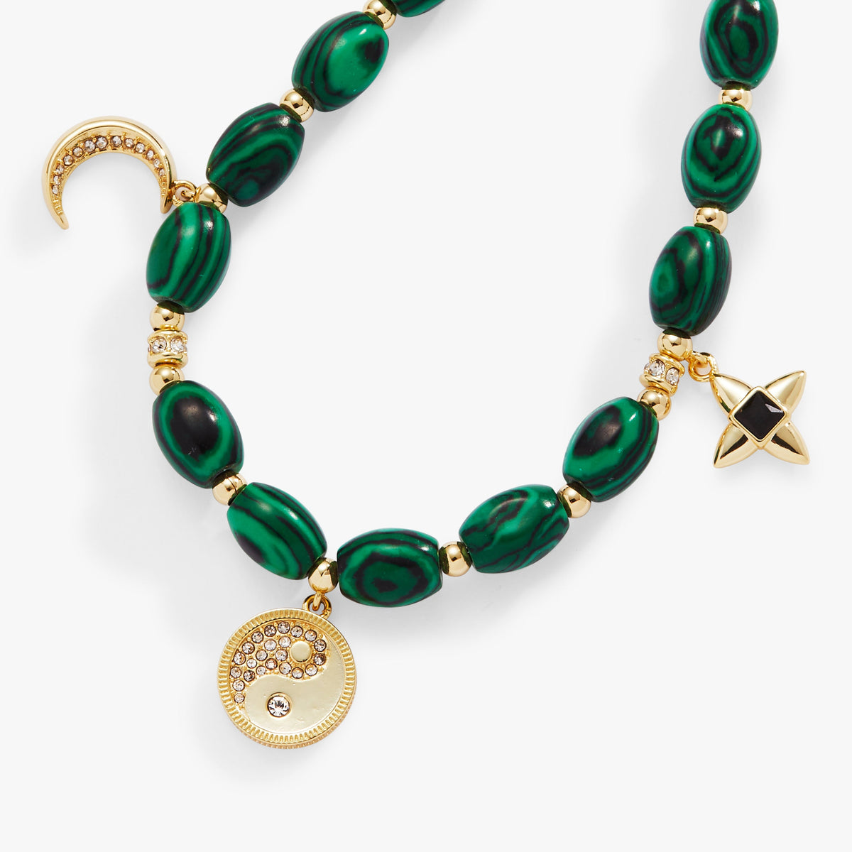 Alex and Ani Malachite Charm Bracelet