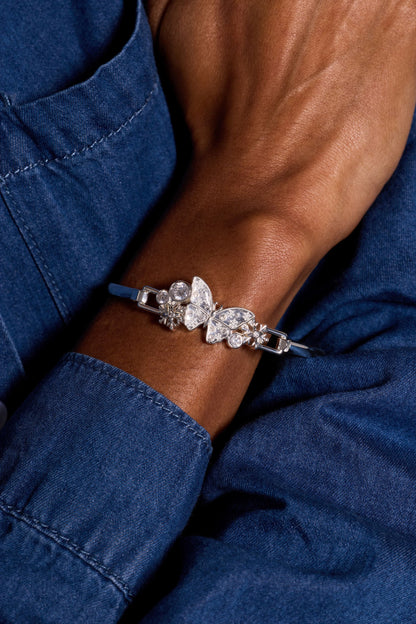 Alex and Ani Glass Butterfly Tension Bangle