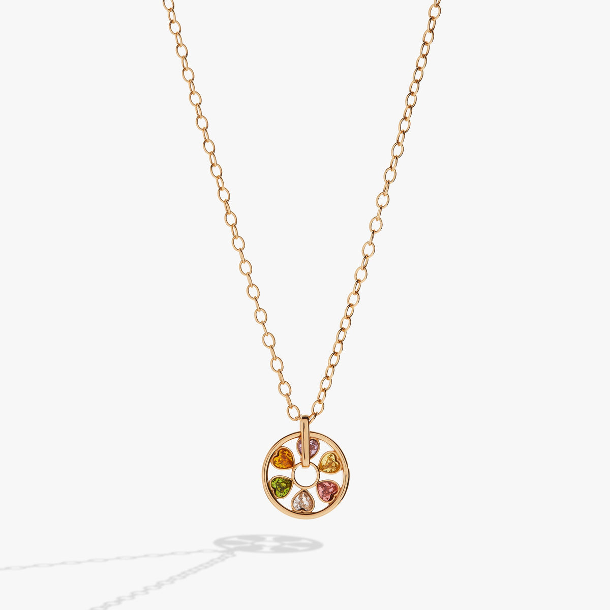 Alex and Ani Heart Crystal Wheel Necklace