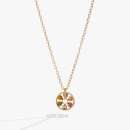 Alex and Ani Heart Crystal Wheel Necklace