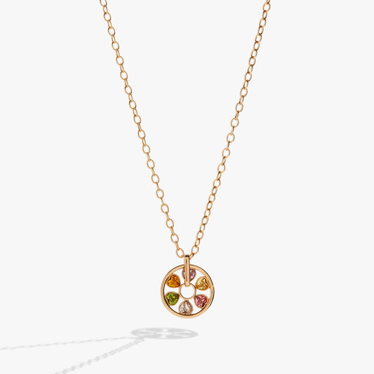Alex and Ani Heart Crystal Wheel Necklace