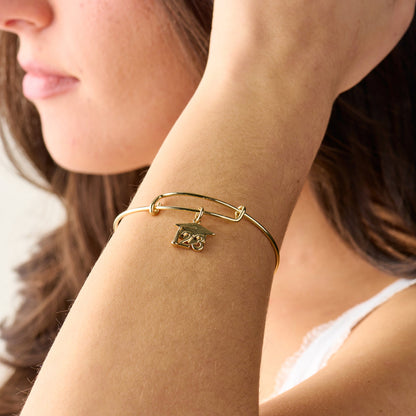 Alex and Ani 2023 Graduation Cap Charm Bangle Bracelet