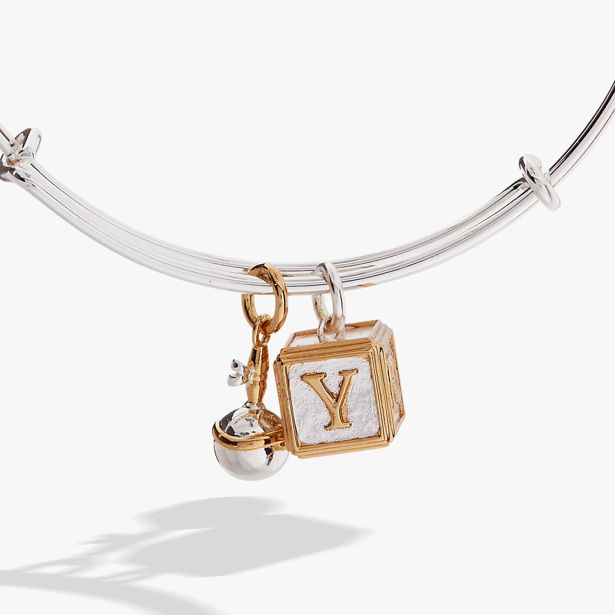 Alex and Ani Baby Block and Rattle Bangle