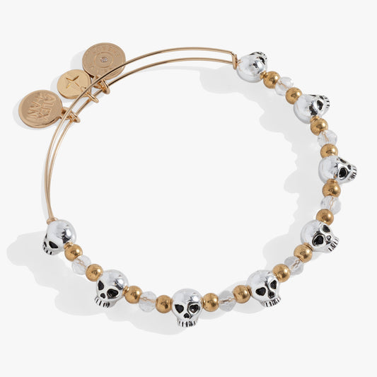 Alex and Ani Skull Beaded Bangle
