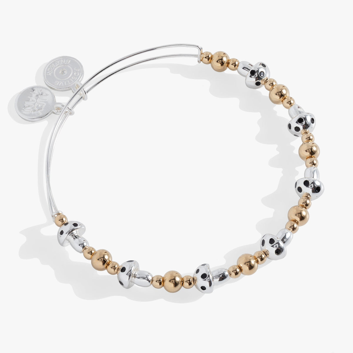 Alex and Ani Mushroom Beaded Bangle