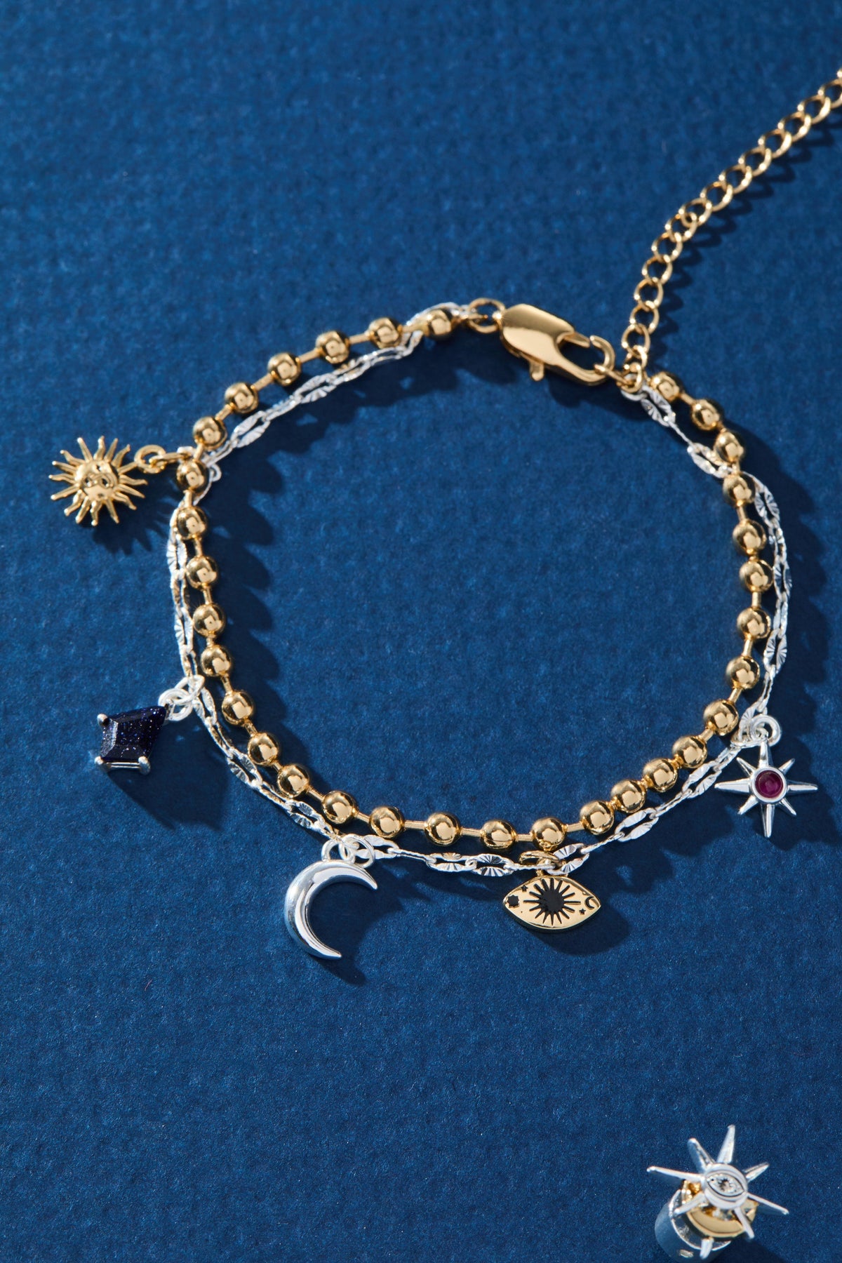 Alex and Ani Moon Magic 2 Row Charm Bracelet