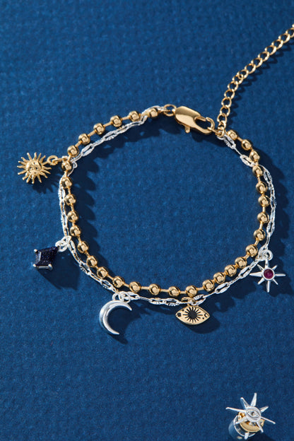 Alex and Ani Moon Magic 2 Row Charm Bracelet