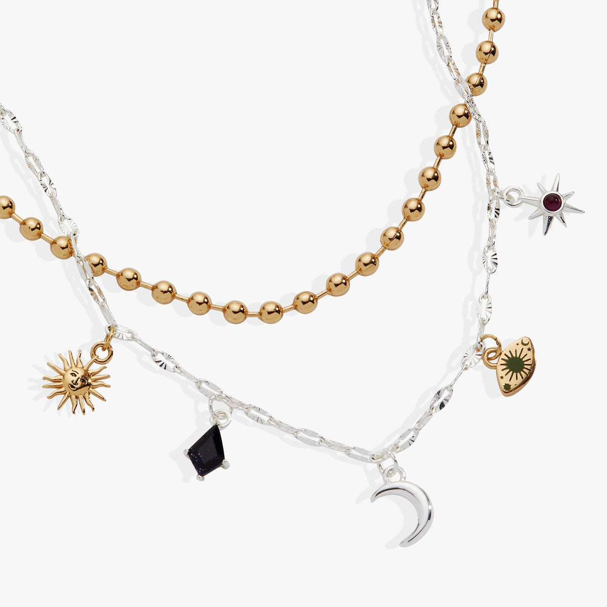 Alex and Ani Moon Magic 2 Row Charm Necklace