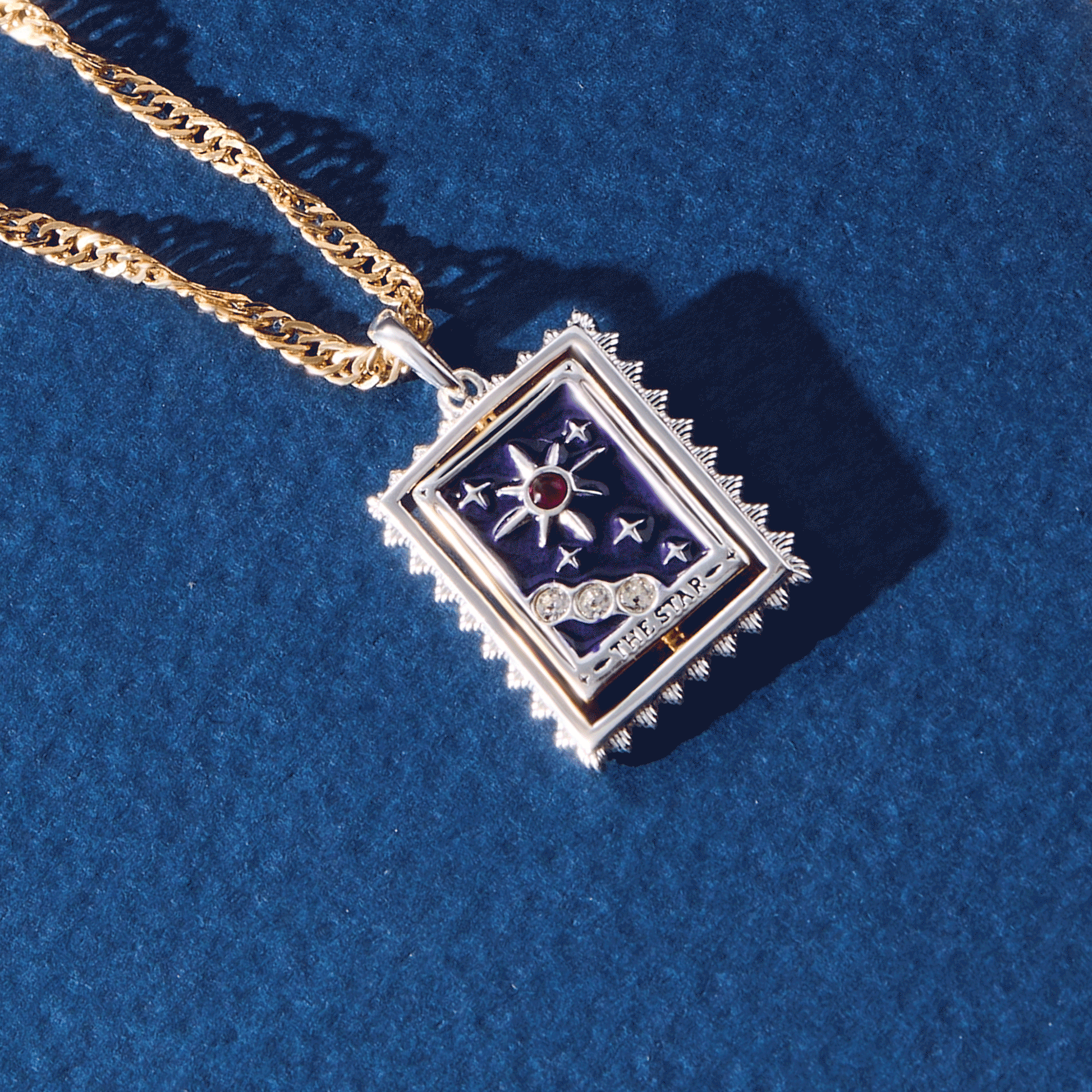 Alex and Ani Tarot Card Reversable Spinner Pendant Necklace