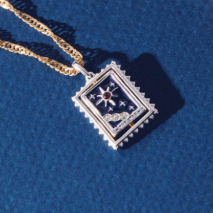 Alex and Ani Tarot Card Reversable Spinner Pendant Necklace