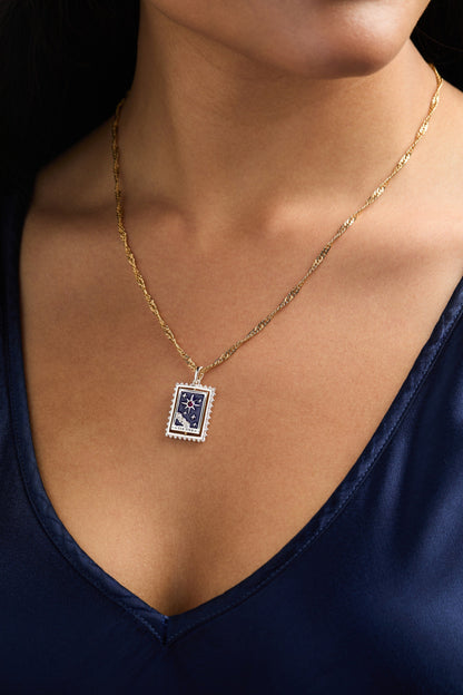 Alex and Ani Tarot Card Reversable Spinner Pendant Necklace