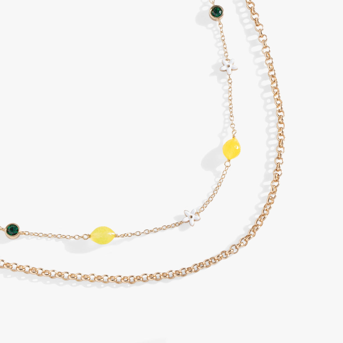 Alex and Ani Double-Layer Lemon Necklace