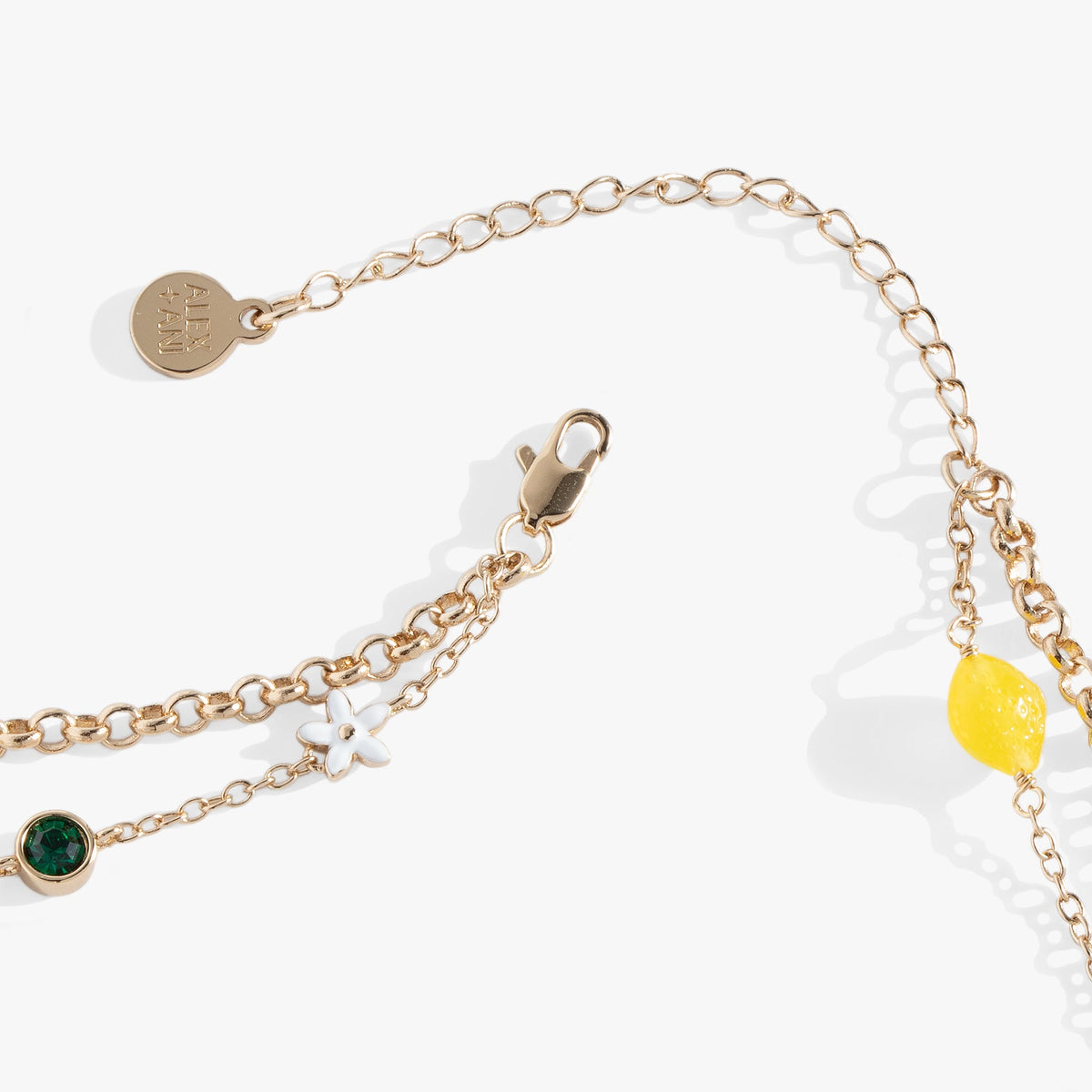 Alex and Ani Double-Layer Lemon Necklace
