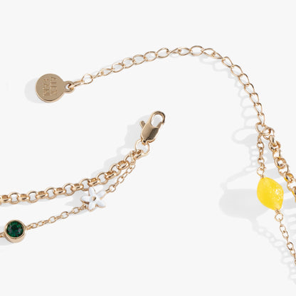 Alex and Ani Double-Layer Lemon Necklace