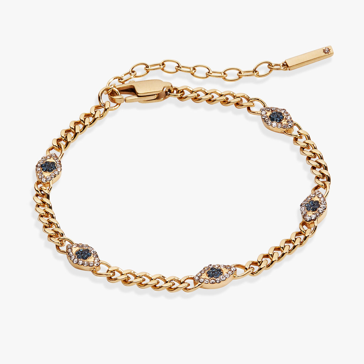 Alex and Ani Evil Eye Curb Chain Inline Bracelet