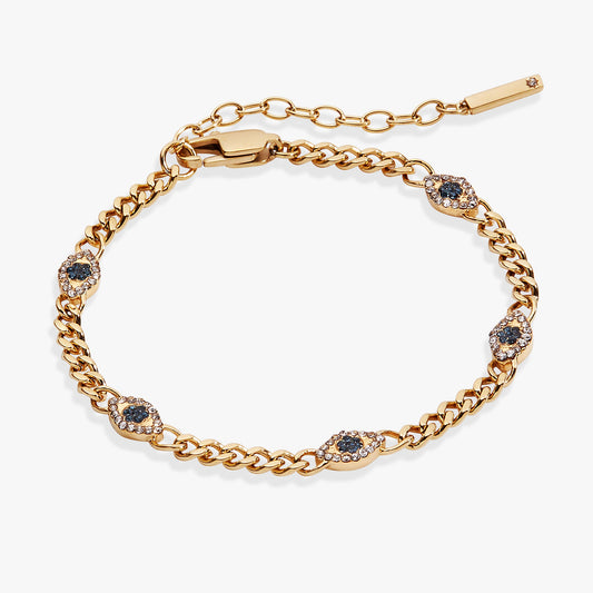 Alex and Ani Evil Eye Curb Chain Inline Bracelet