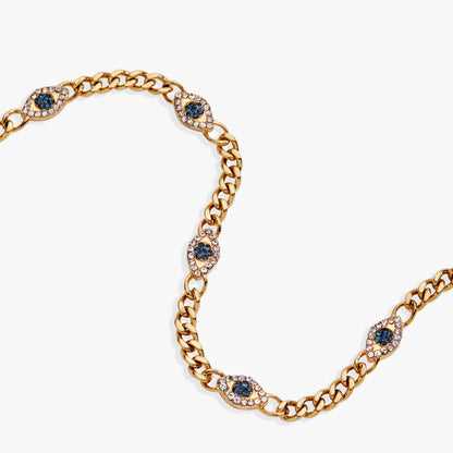 Alex and Ani Evil Eye Curb Chain Inline Bracelet