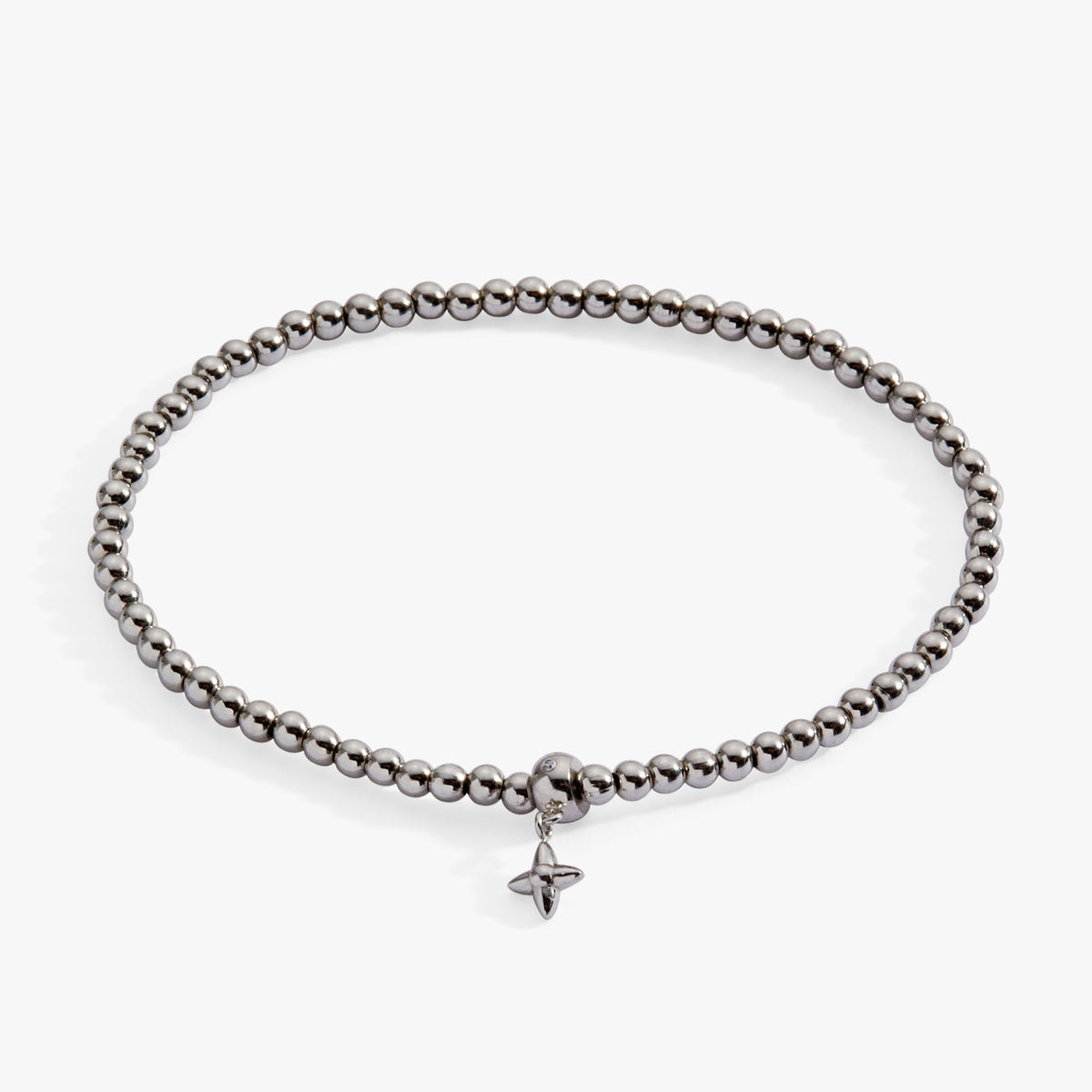 Alex and Ani 3mm metal ball bead stretch bracelet