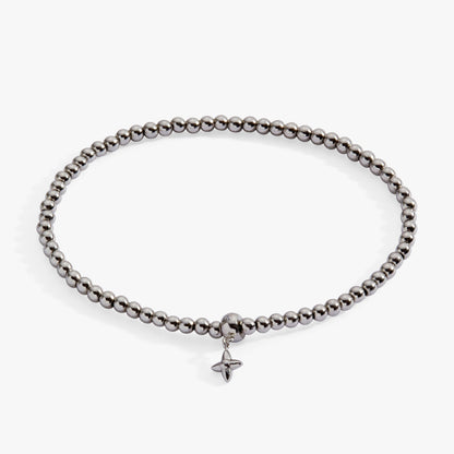 Alex and Ani 3mm metal ball bead stretch bracelet