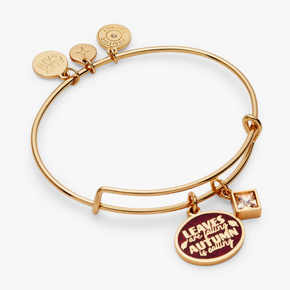 Alex and Ani Autumn is calling leaves are falling duo charm bangle