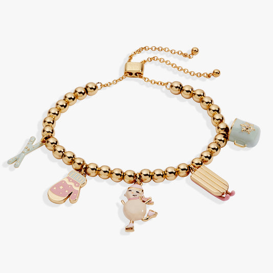 Alex and Ani Winter Wonderland Multi Charm Bolo Bracelet