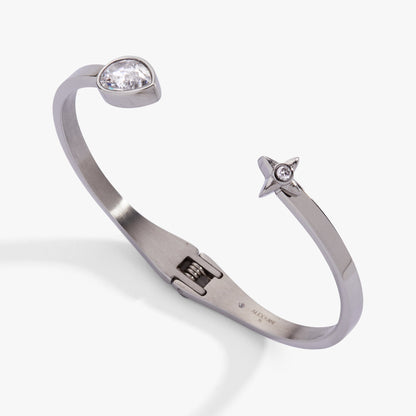 Alex and Ani Crystal Teardrop and Star Cuff Bracelet
