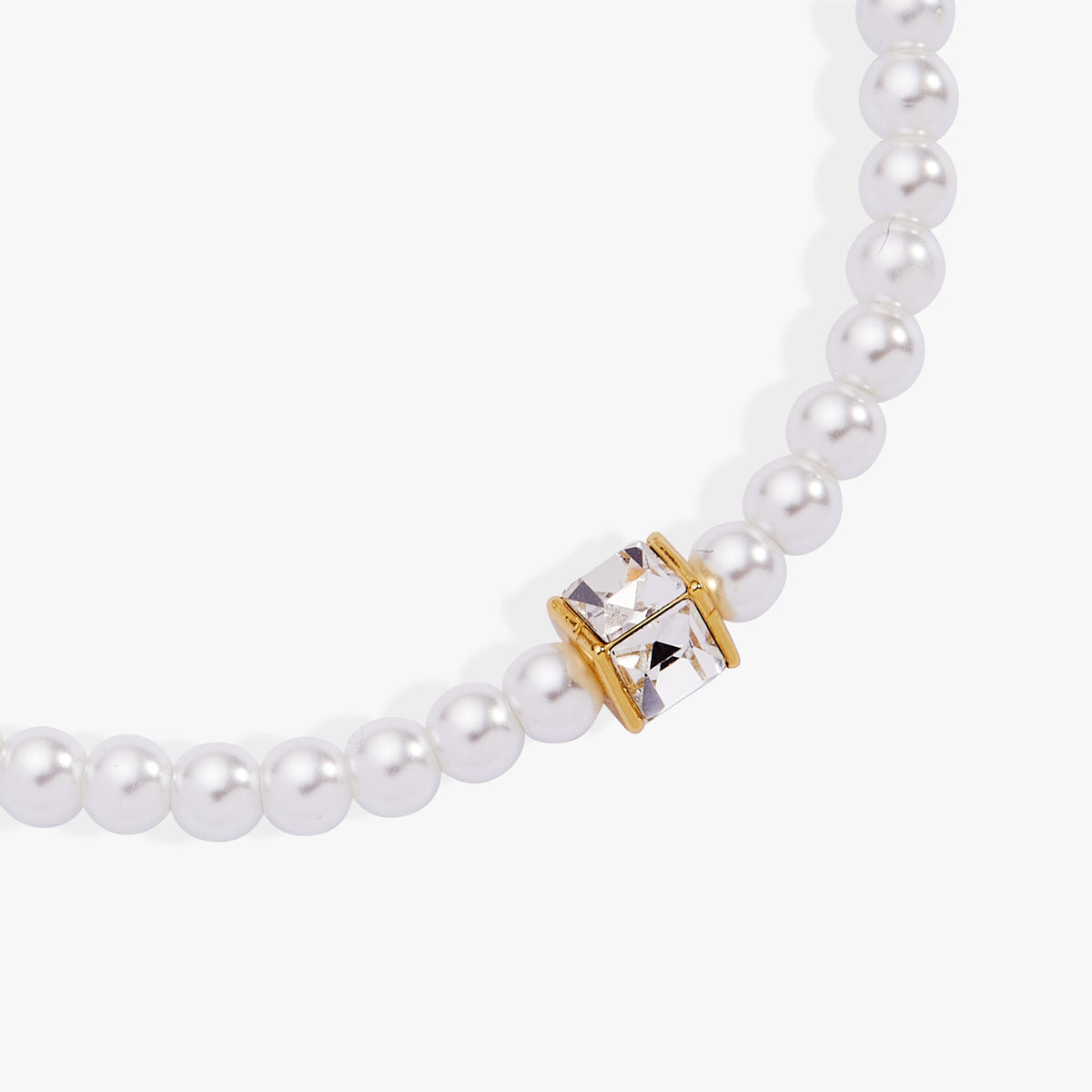 Alex and Ani Crystal and Pearl Beaded Stretch Bracelet