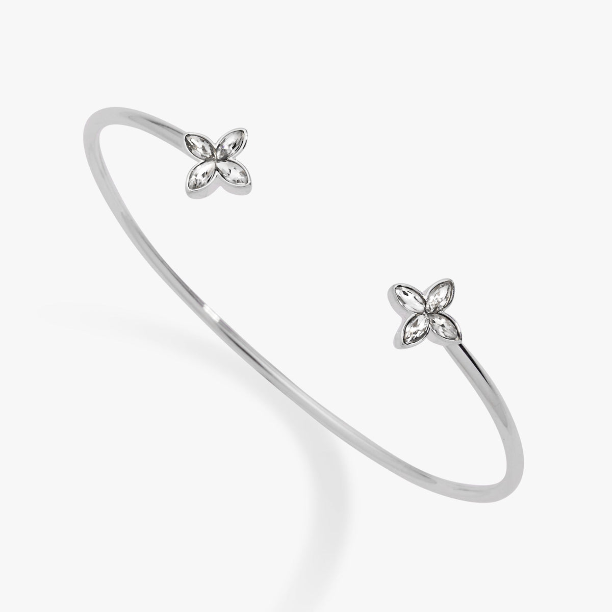 Alex and Ani Crystal Logo Star Flex Cuff