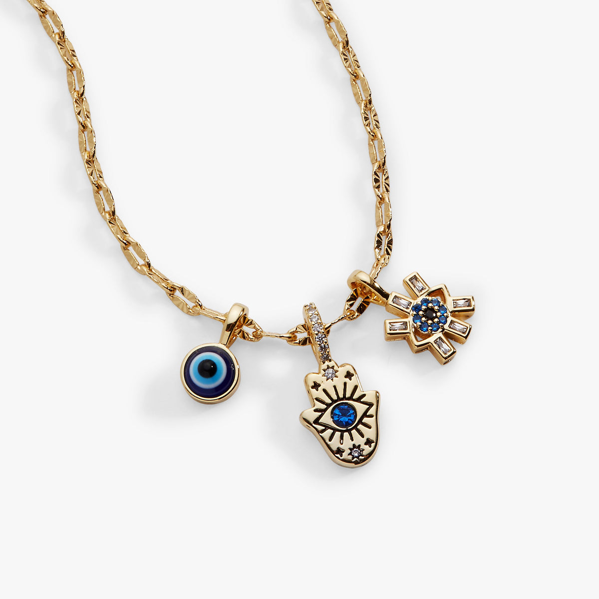 Alex and Ani SOM - Evil Eye Triple Charm Necklace