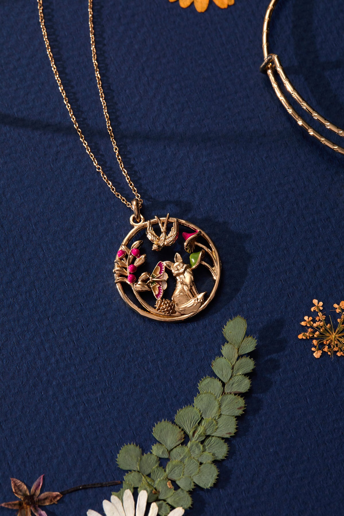Alex and Ani Mixed Woodland Pendant Necklace