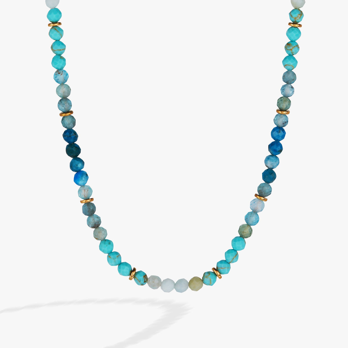 Alex and Ani Turquoise Ombre Semi-Precious Beaded Necklace