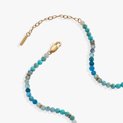 Alex and Ani Turquoise Ombre Semi-Precious Beaded Necklace