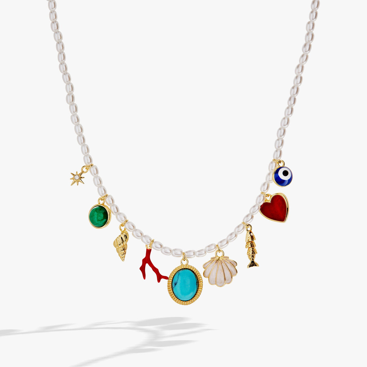 Alex and Ani Moonlight Beach Pearl Charm Necklace