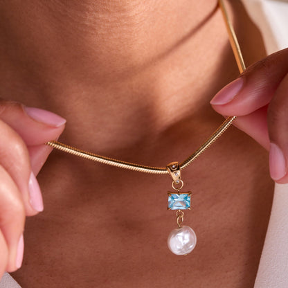 Alex and Ani Coin Pearl Drop Pendant Necklace