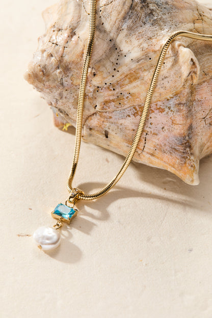 Alex and Ani Coin Pearl Drop Pendant Necklace
