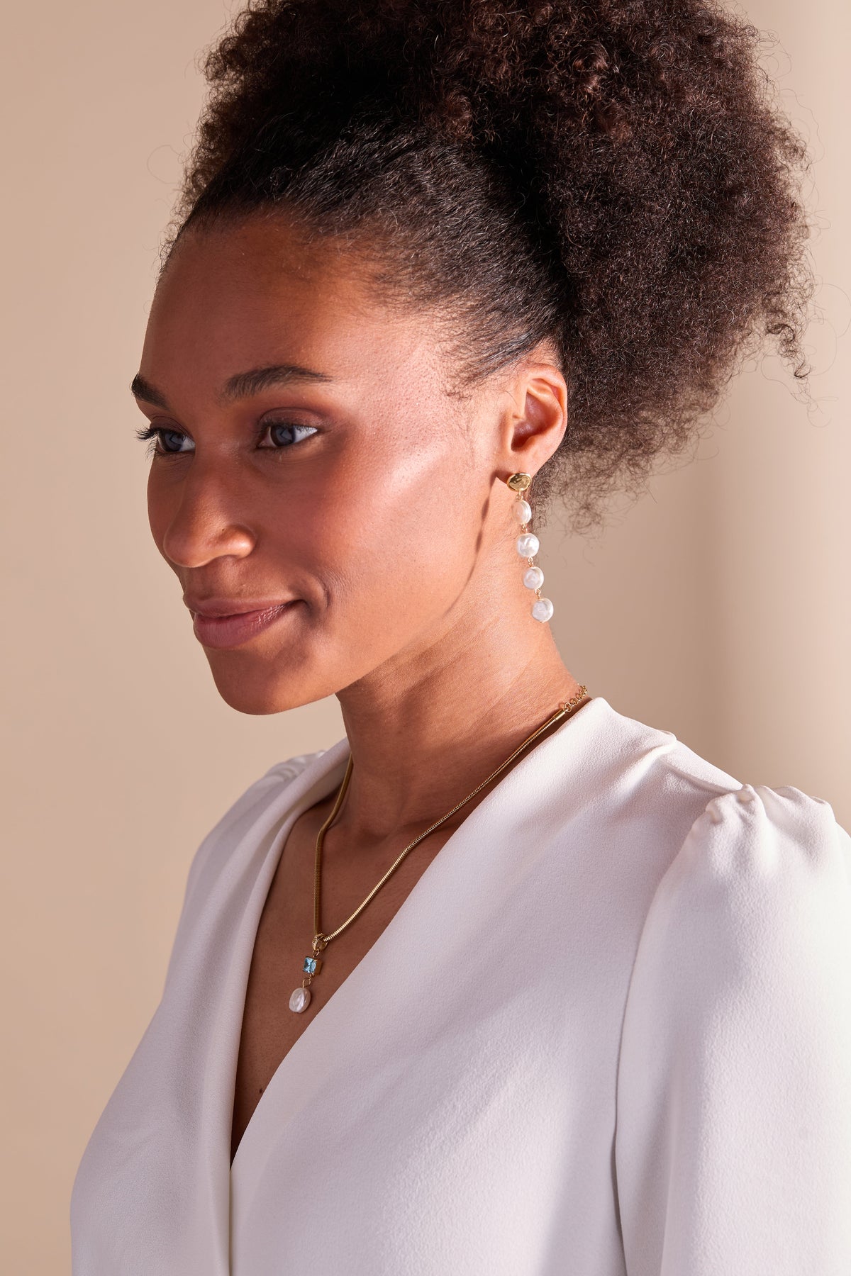 Alex and Ani Coin Pearl Drop Pendant Necklace