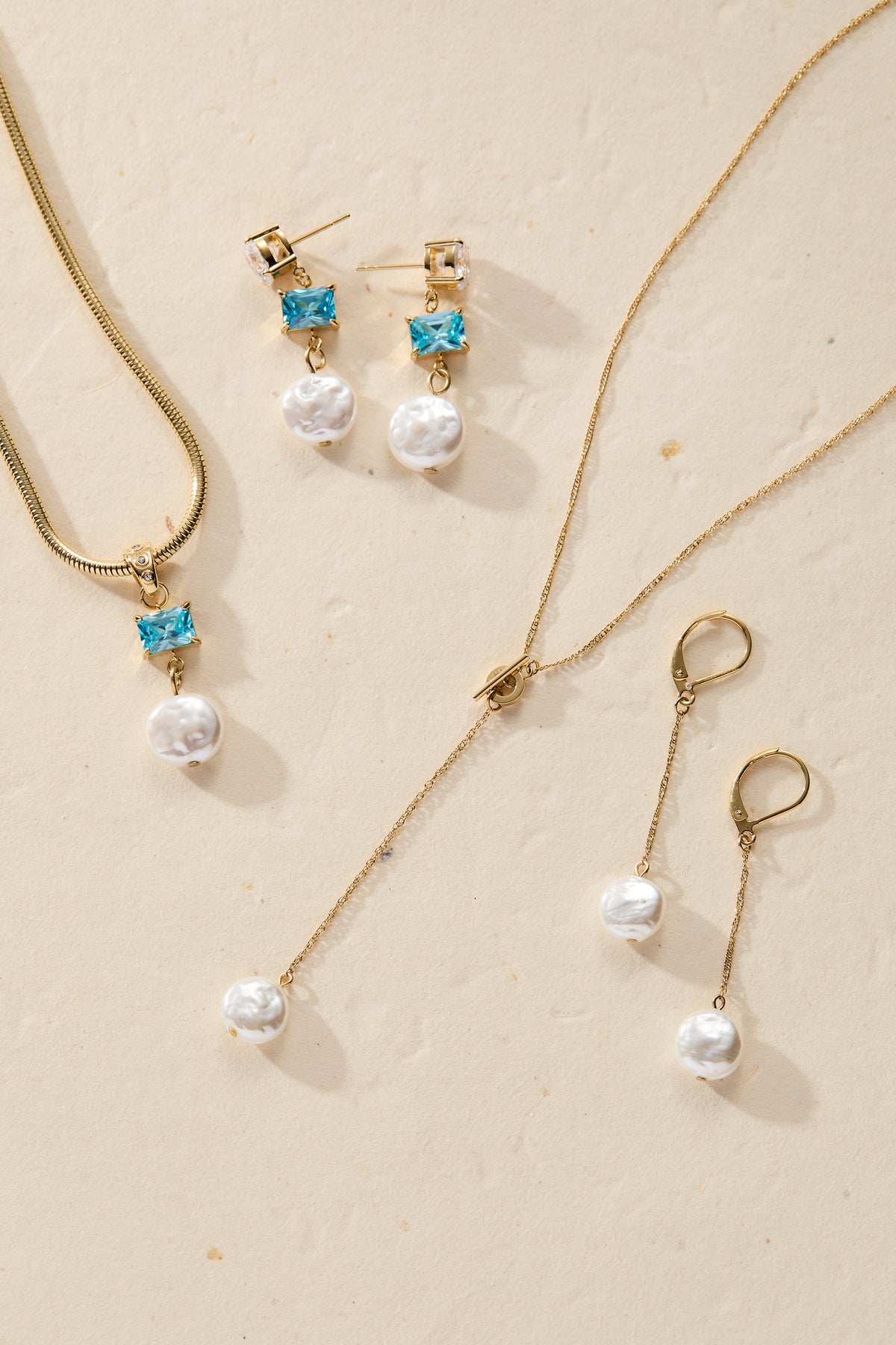 Alex and Ani Coin Pearl Triple Drop Earring
