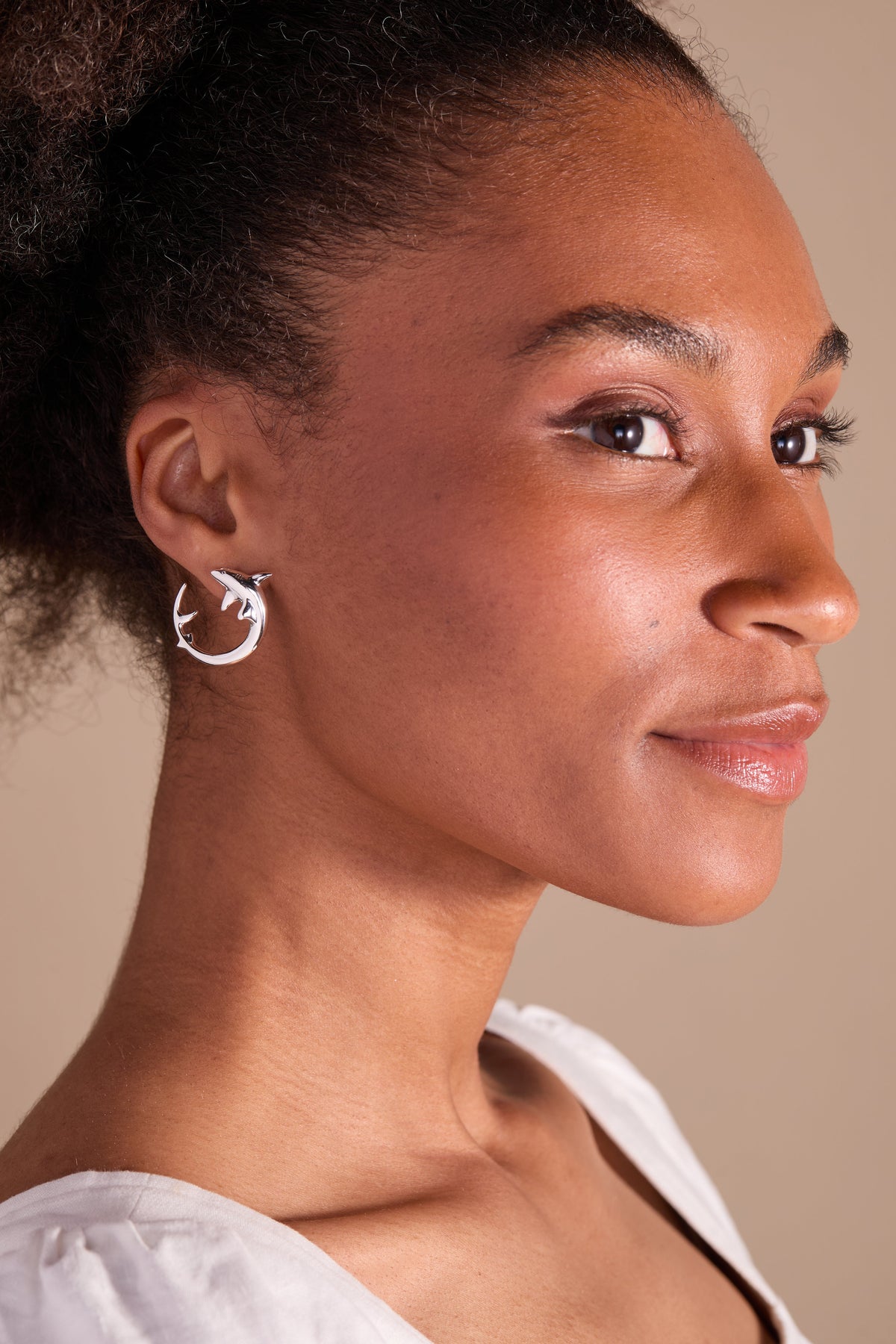 Alex and Ani Shark Hoop Earring