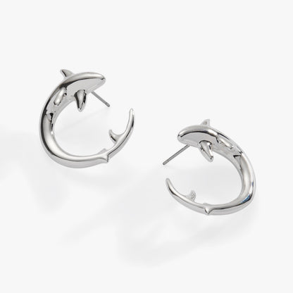 Alex and Ani Shark Hoop Earring