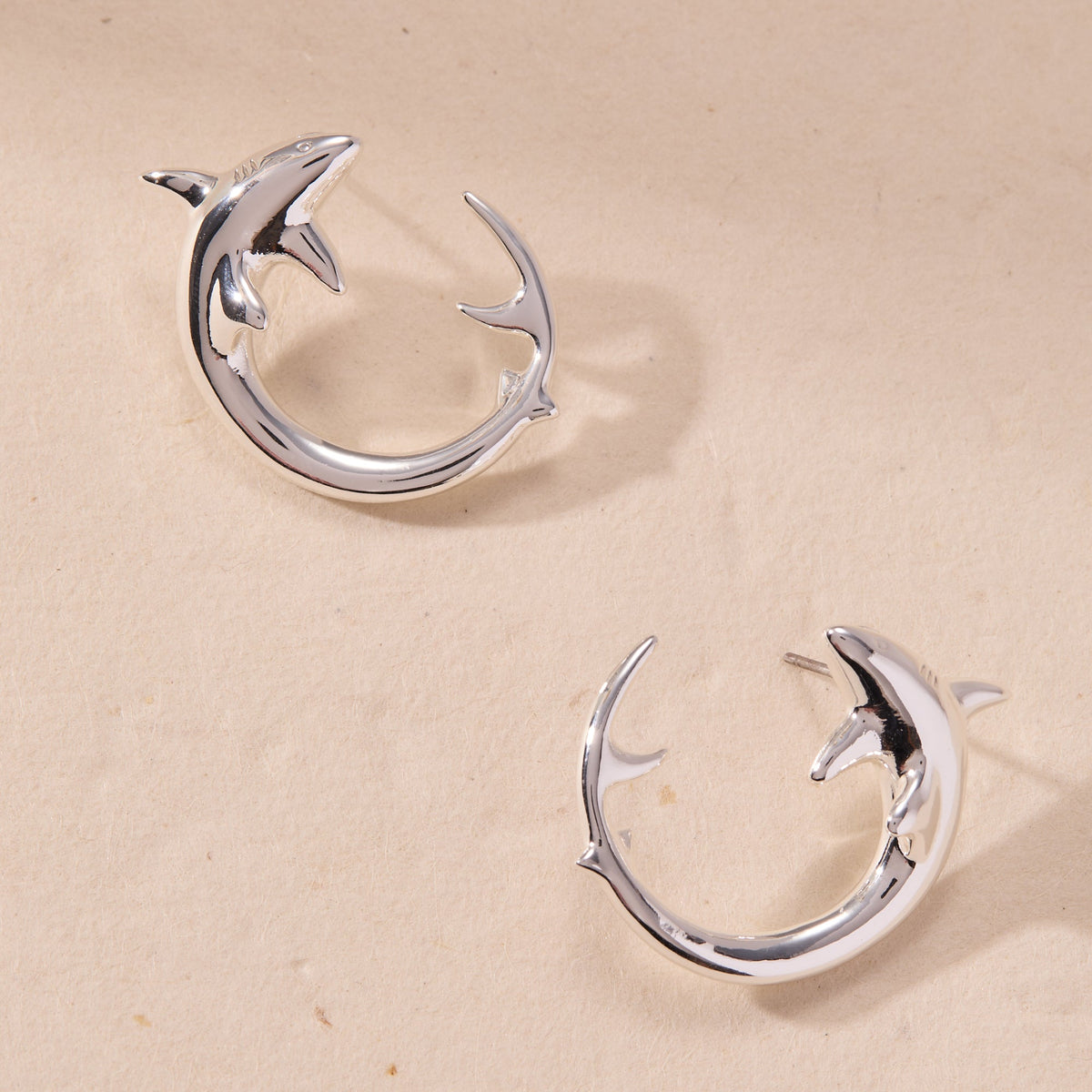 Alex and Ani Shark Hoop Earring