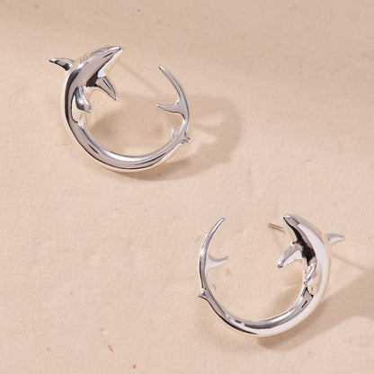 Alex and Ani Shark Hoop Earring
