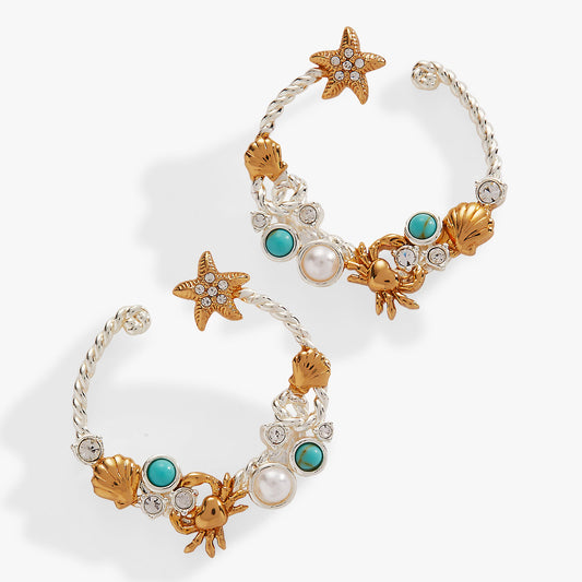 Alex and Ani Whimsical Seaside Rope Hoop Earring